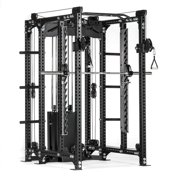 Cable Trainer Power Rack with integrated smith machine