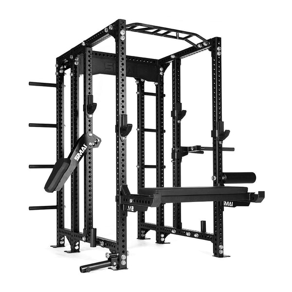 SMAIN Power Rack package with accessories front view