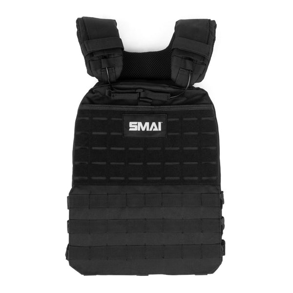 SMAI weight vest adjustable black product photo back